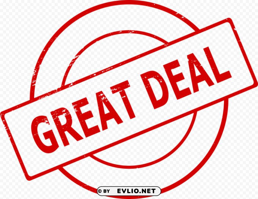 Great Deal Stamp PNG Graphic with Clear Background Isolation