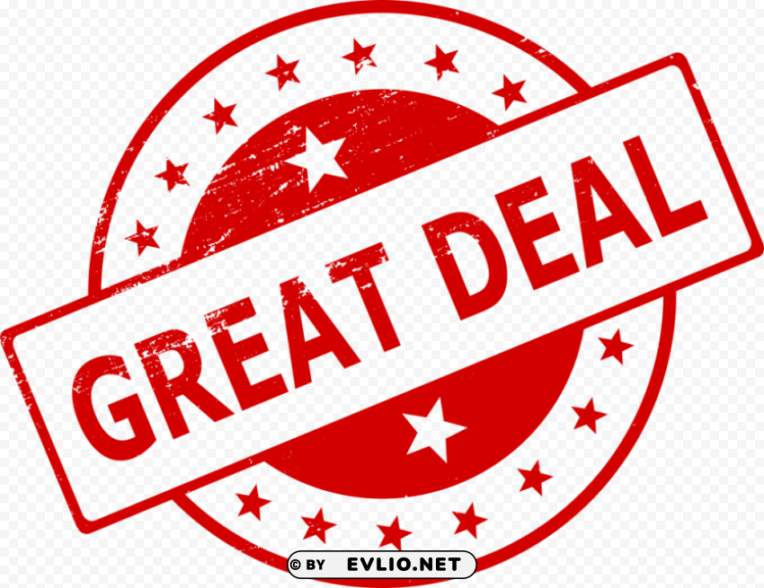 Great Deal Stamp PNG Graphic with Clear Isolation