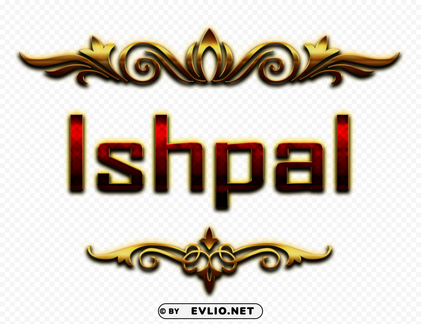 ishpal decorative name HighResolution Transparent PNG Isolated Element