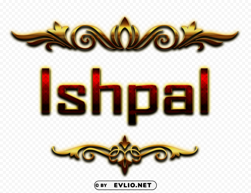 ishpal decorative name HighResolution Transparent PNG Isolated Element PNG image with no background - Image ID f885f99c