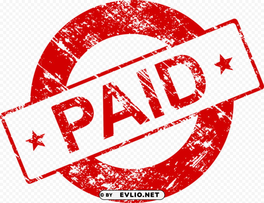paid stamp PNG Isolated Subject on Transparent Background