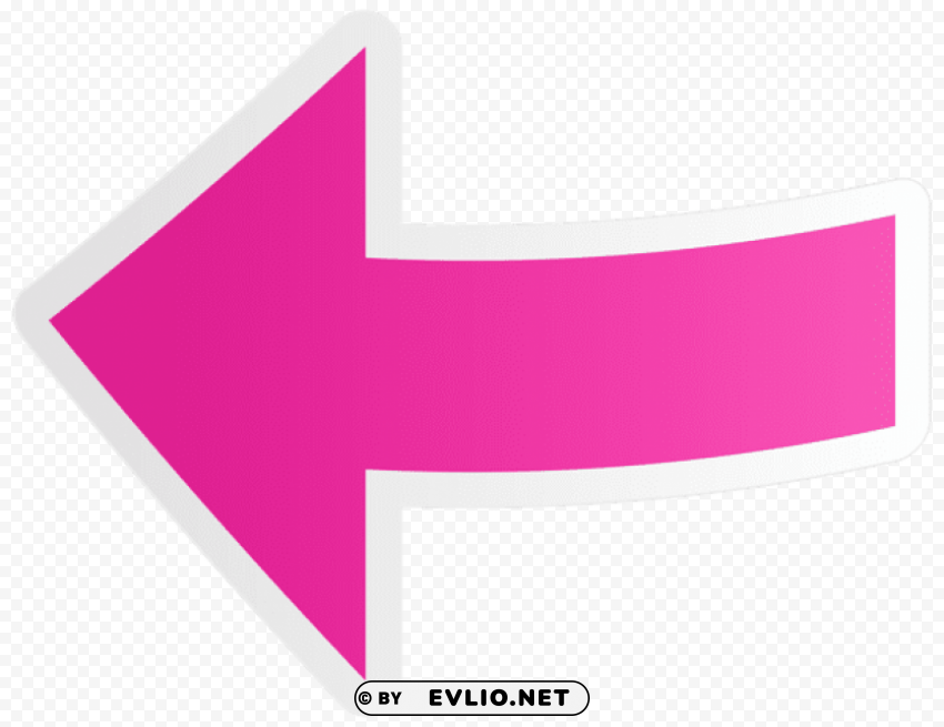 pink arrow left transparent PNG Graphic with Isolated Clarity