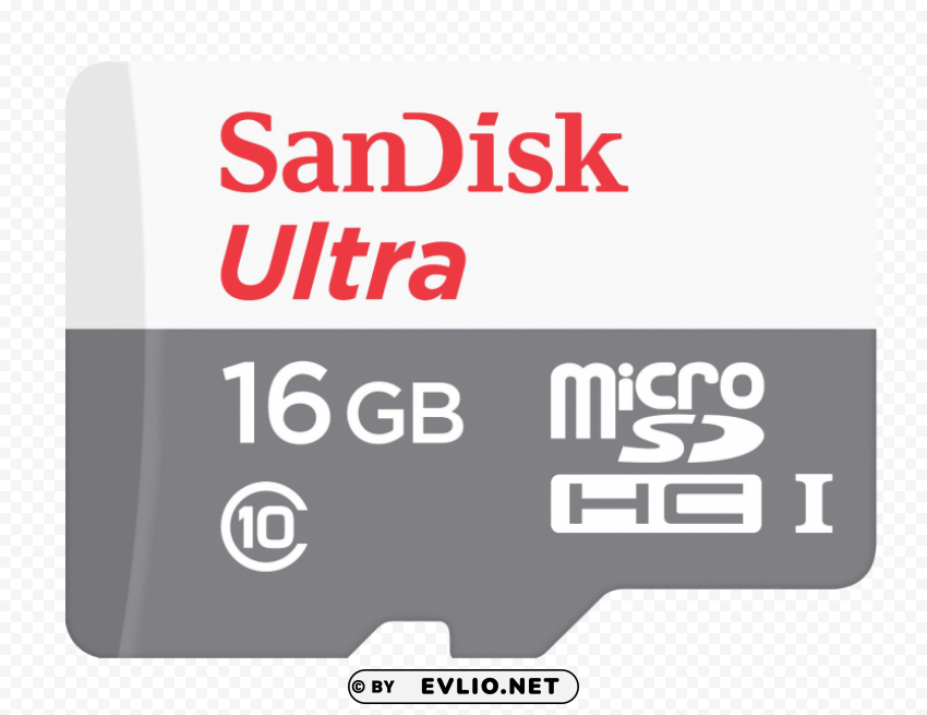 SanDisk Micro SD Memory Card PNG Image Isolated with High Clarity