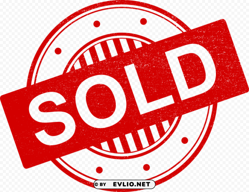 Sold Stamp Isolated Element In Clear Transparent PNG