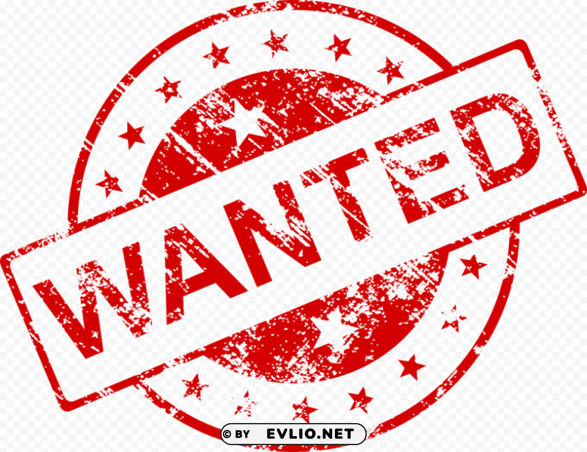 wanted stamp PNG images with transparent space