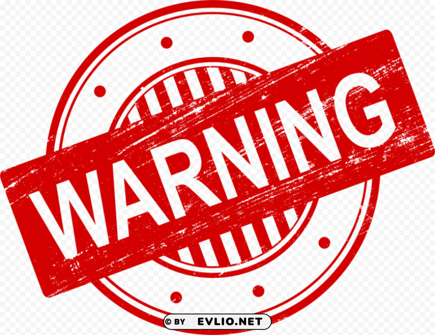 Warning Stamp Clear Background PNG Isolated Graphic