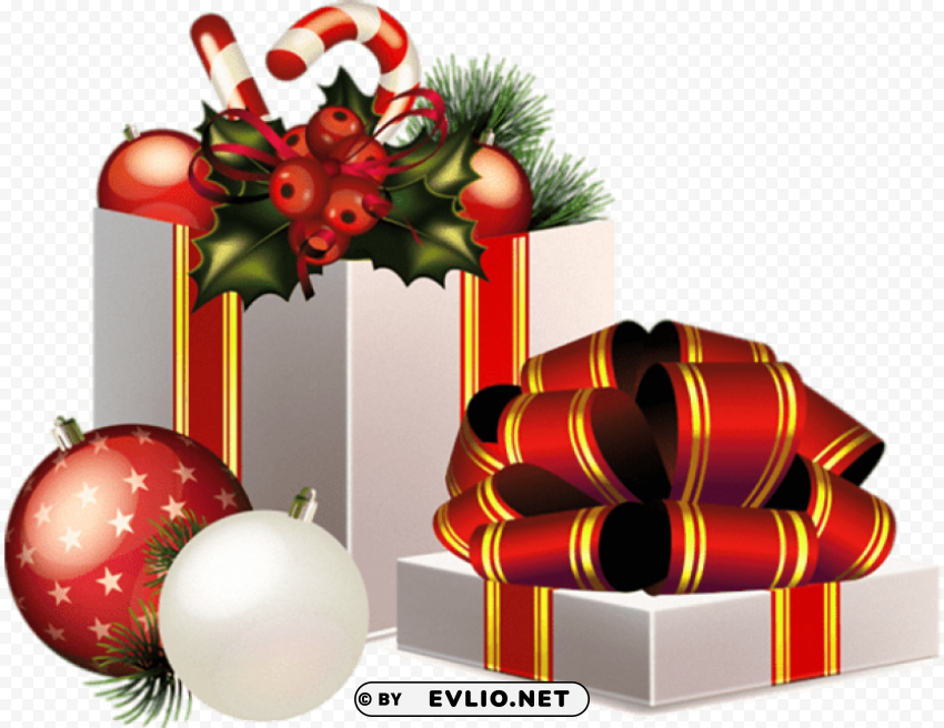 christmasgifts decoration PNG with alpha channel