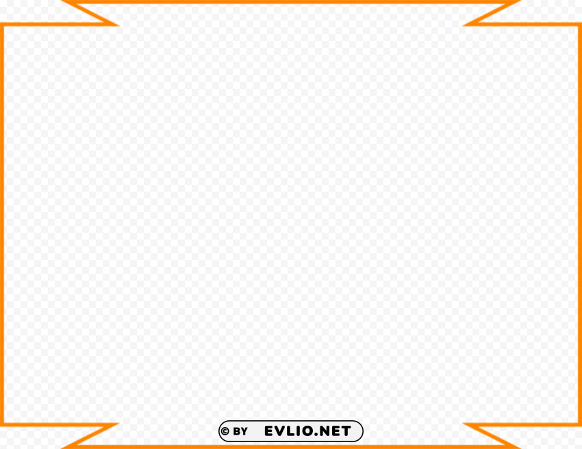 orange border frame PNG images with transparent space