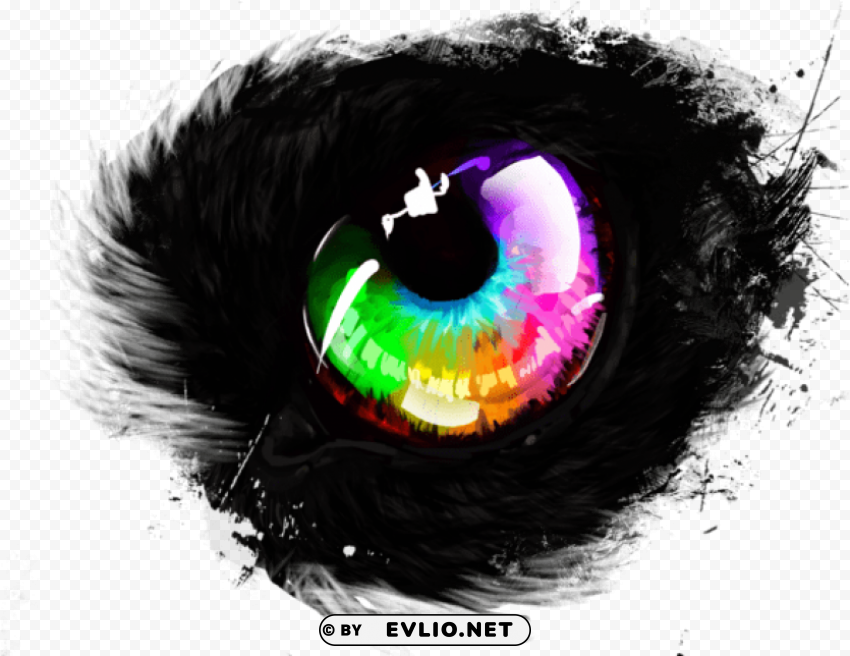 rainbow eye no background Isolated Graphic on Clear PNG