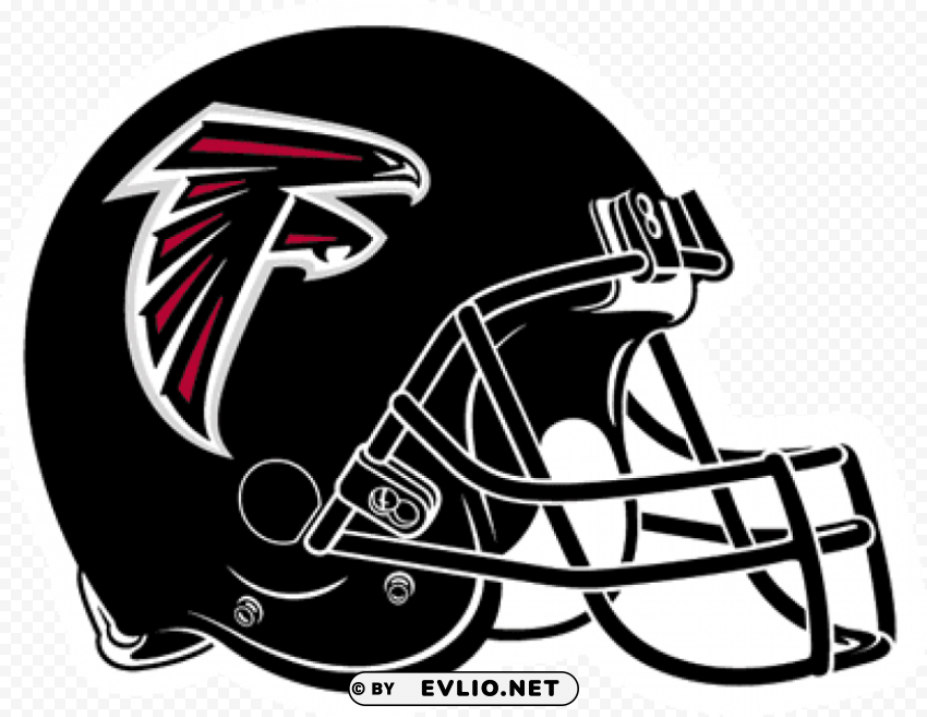 atlanta falcons black helmet sticker Isolated Illustration with Clear Background PNG