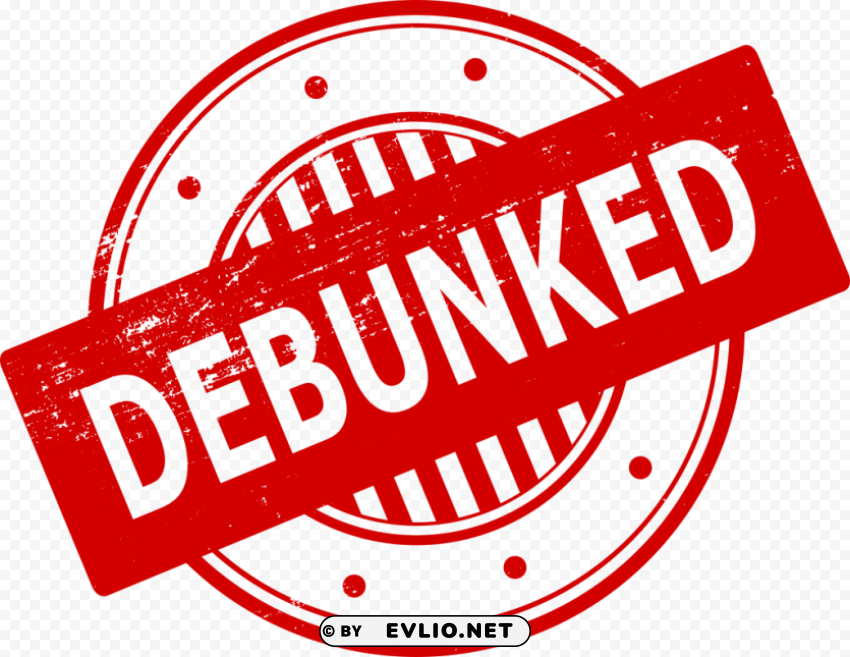 debunked stamp PNG Image with Clear Background Isolated