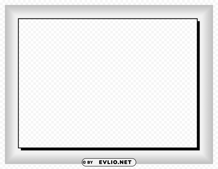 white border frame Clear Background PNG Isolated Subject