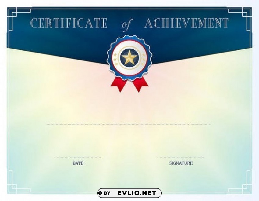 Blue Certificate Template Isolated Subject In HighResolution PNG