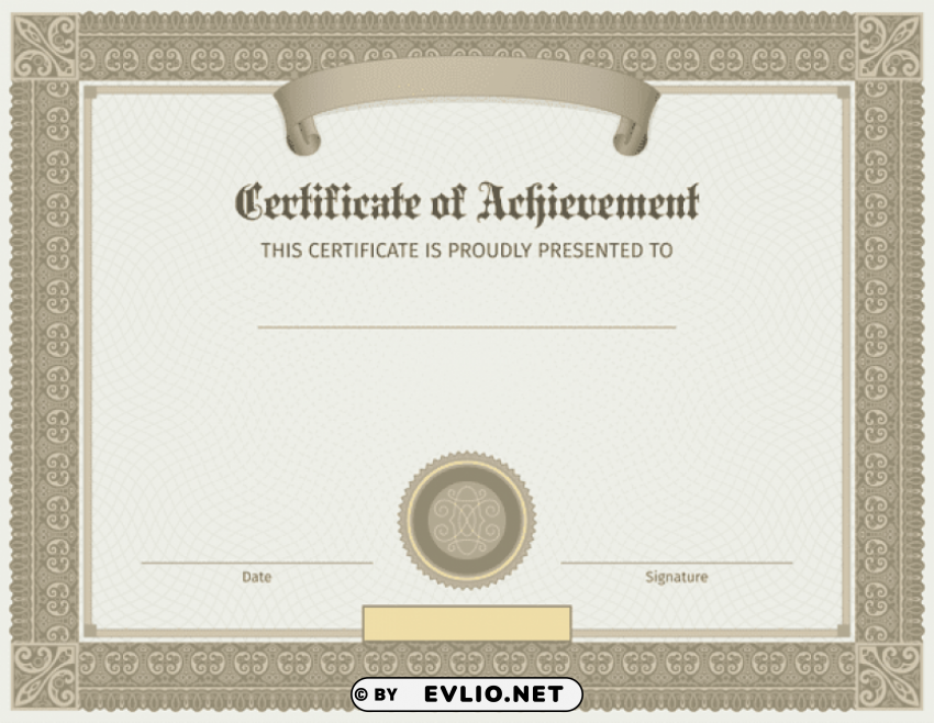 certificate template brown PNG Image with Transparent Cutout