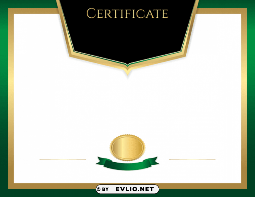 certificate template green Free PNG transparent images clipart png photo - 2f255401