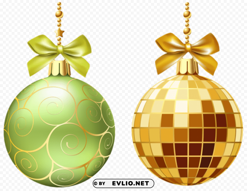 christmas balls transparent Clean Background Isolated PNG Illustration