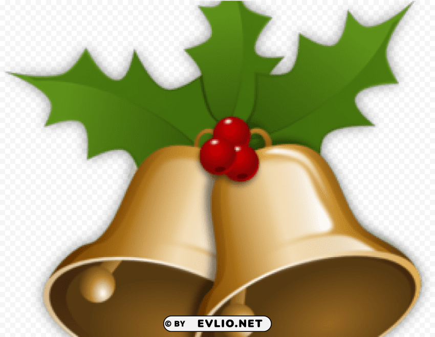 clipart wallpaper blink - christmas jingle bells clip art Transparent PNG Isolated Item with Detail