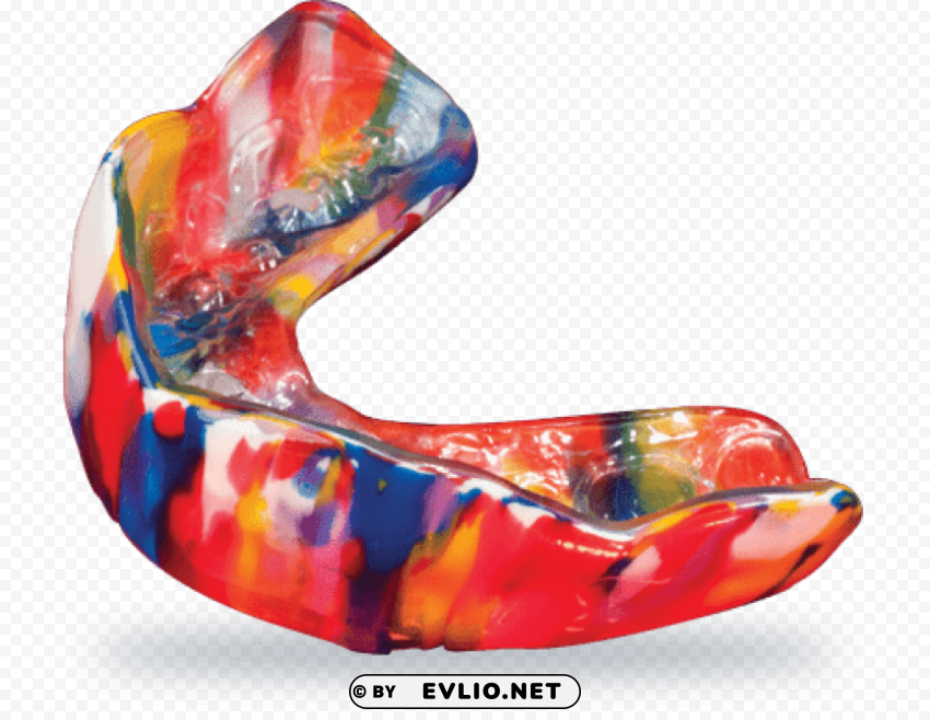 colourful mouthguard PNG for design