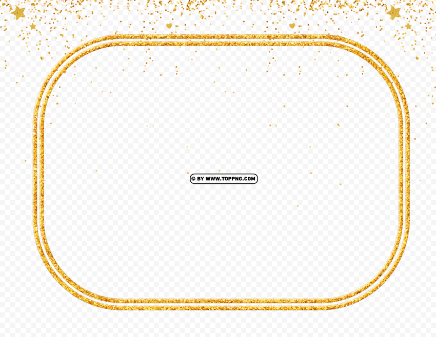 frame border golden glitter with confetti Transparent PNG graphics bulk assortment - Image ID 5ad406cc