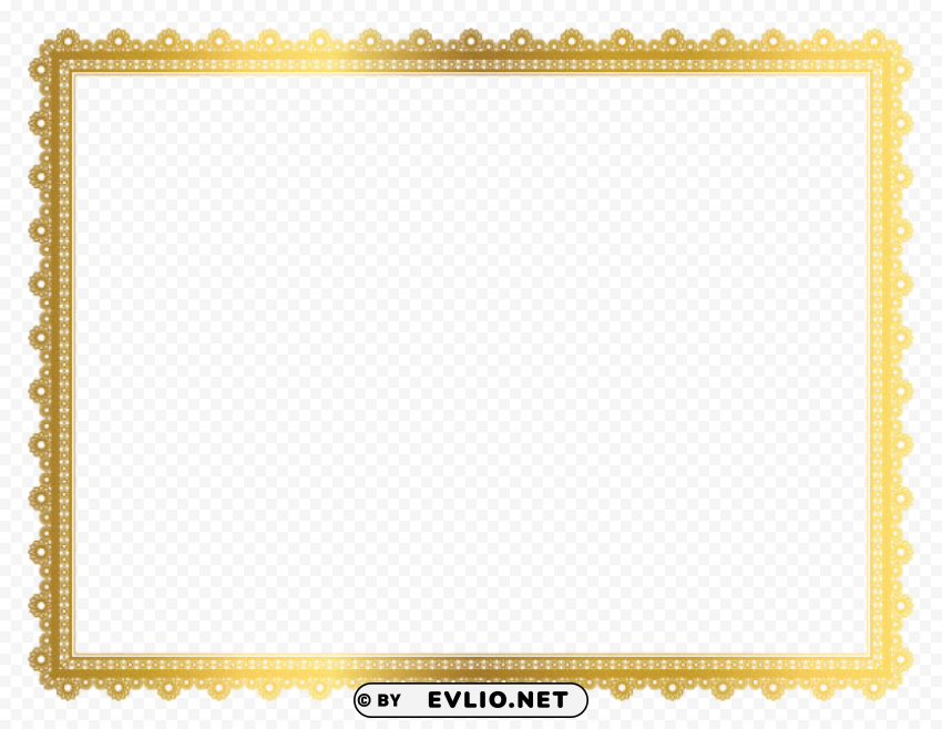 gold border frame PNG Graphic with Transparency Isolation