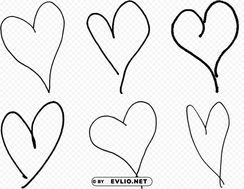 hand drawn heart HighQuality PNG with Transparent Isolation
