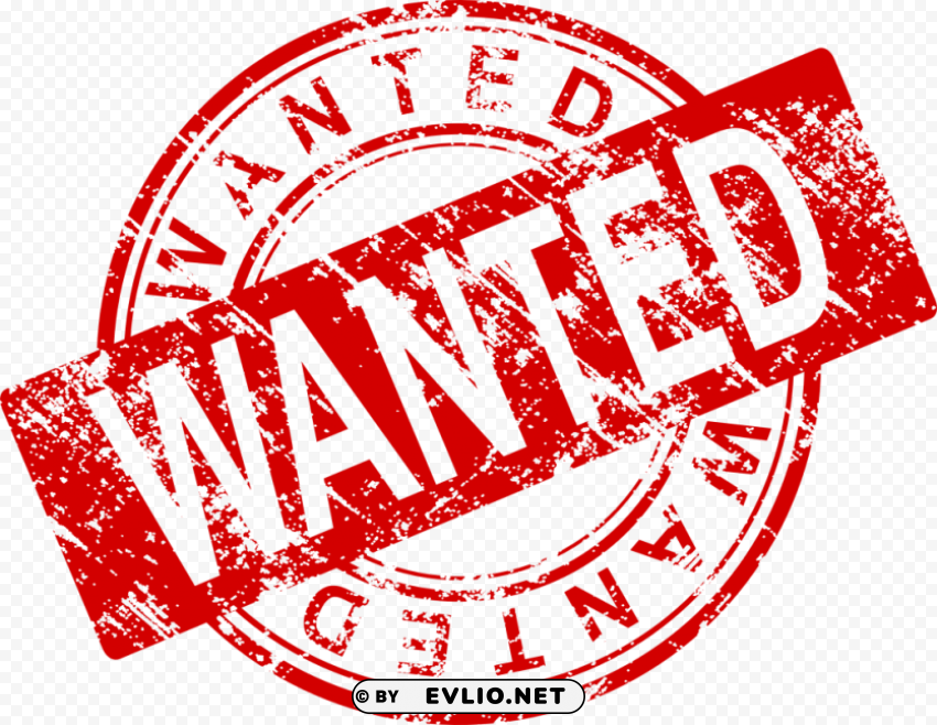 wanted stamp PNG images with transparent layering