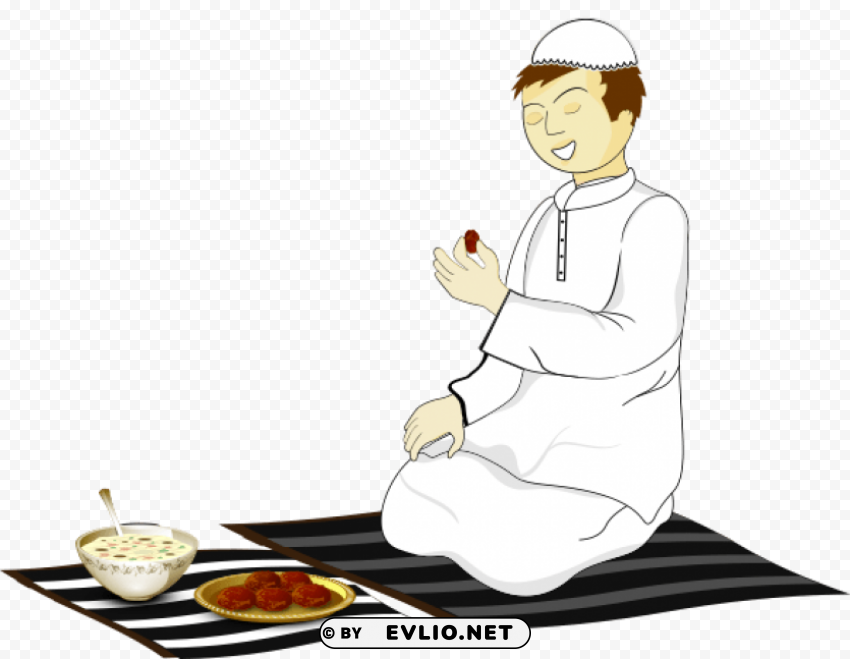 A Muslim Isolated Illustration with Clear Background PNG