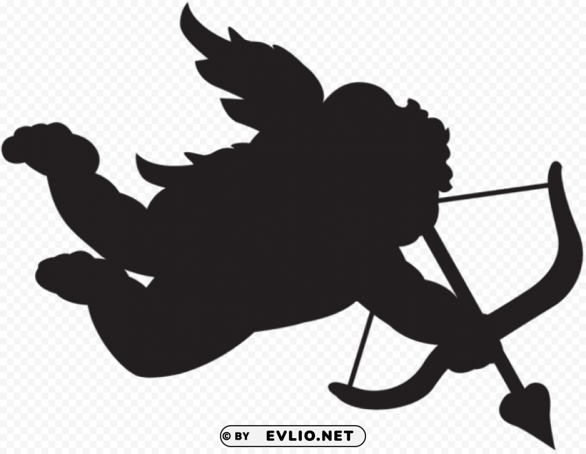 cupid silhouette Isolated Graphic on HighResolution Transparent PNG