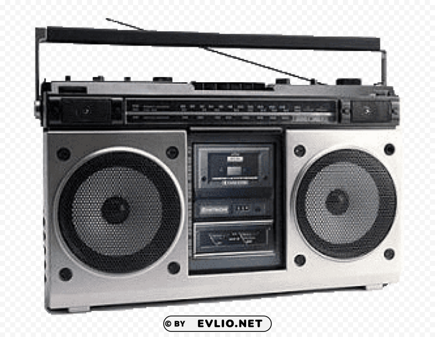 radio 80s Isolated Graphic on Clear Background PNG
