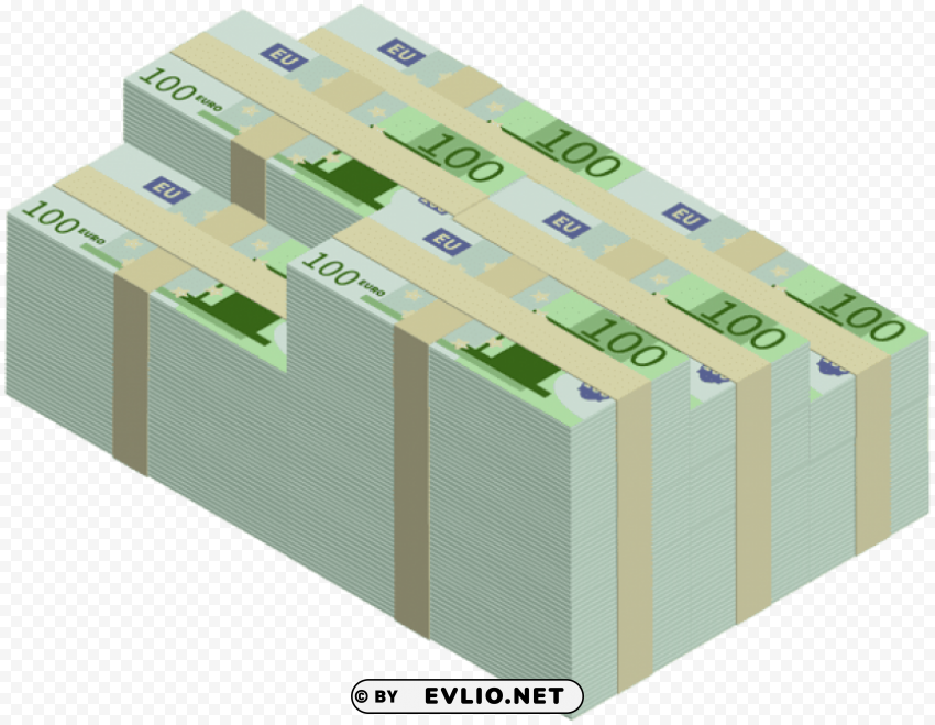 stack of euros transparent PNG for personal use