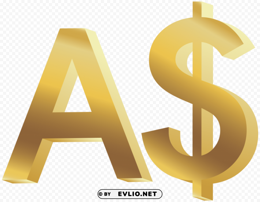 Australian Dollar Symbol PNG Image With Clear Background Isolation