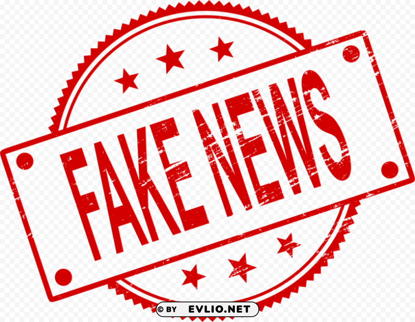 fake news stamp ClearCut Background PNG Isolated Element