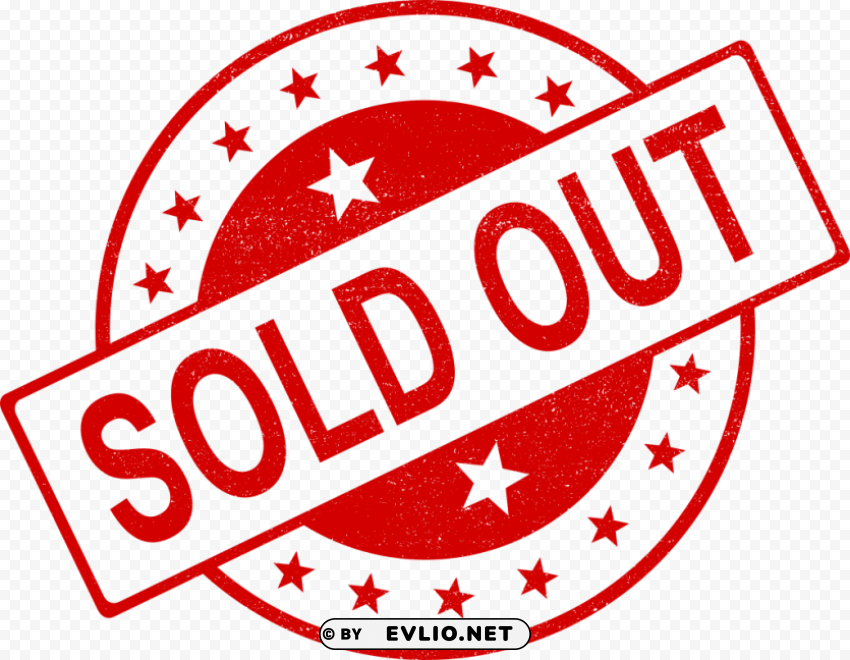 sold out stamp Isolated Element on HighQuality Transparent PNG
