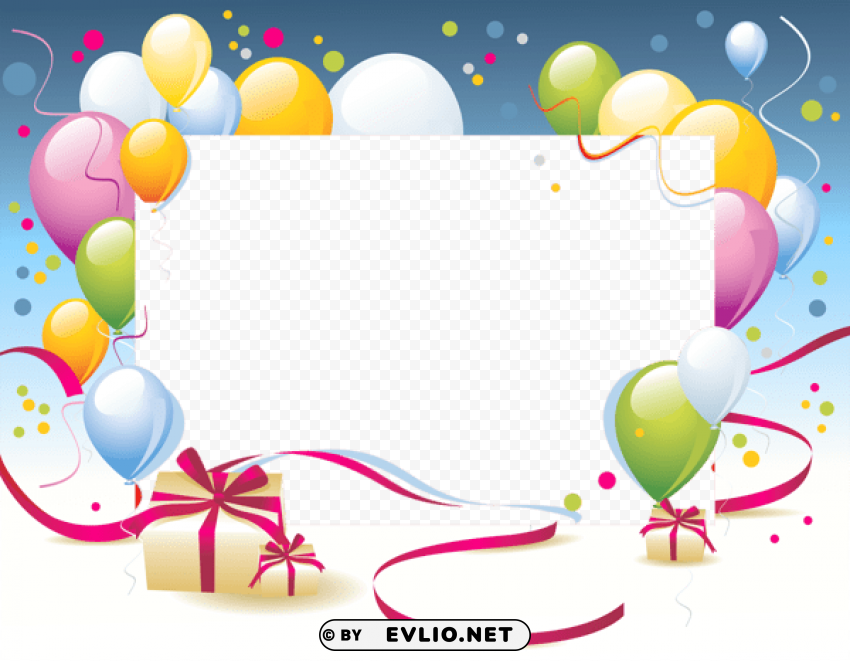 birthdayphoto frame Transparent Background Isolation in PNG Format