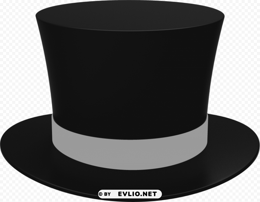 black cylinder hat PNG with no bg