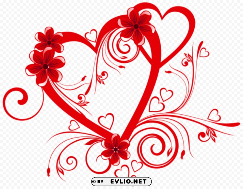 heart with flowers PNG for online use png - Free PNG Images - ddbd28bb