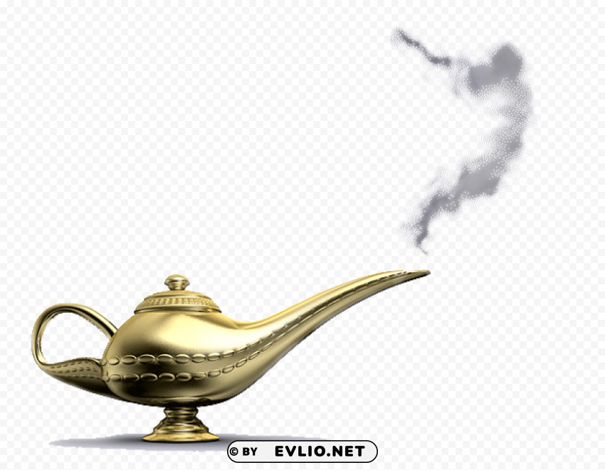 Magic Genie Lamp PNG with transparent overlay