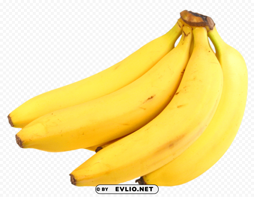 Yellow Bananas PNG graphics with transparent backdrop