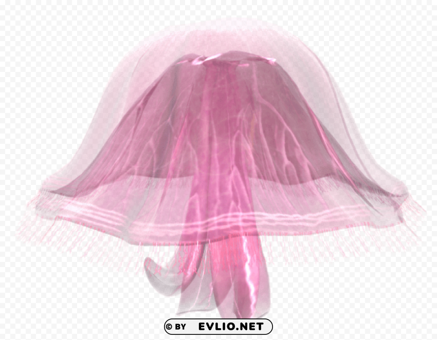 pink jellyfish Clear Background Isolated PNG Illustration