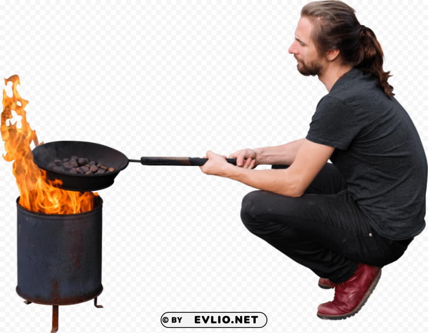 Transparent background PNG image of roasting maroni PNG for Photoshop - Image ID 796b7a32