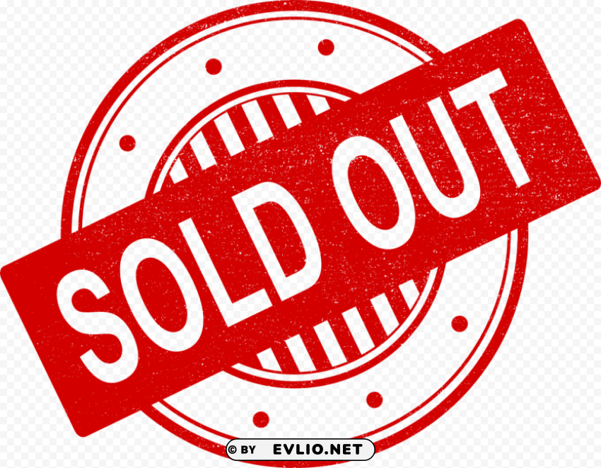 sold out stamp Isolated Element in Transparent PNG