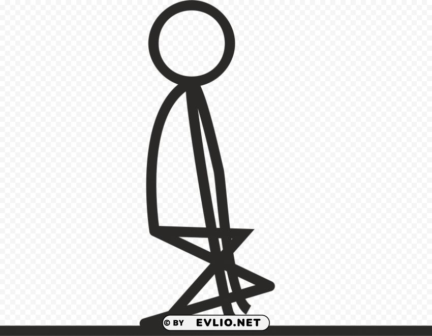 stick figure squat PNG clipart with transparency