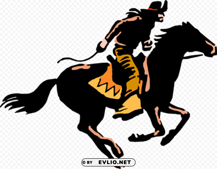 cavalo de cowboy PNG with no background free download