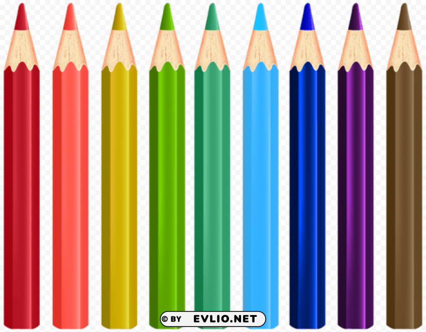 colour pencils transparent PNG Image with Clear Isolation