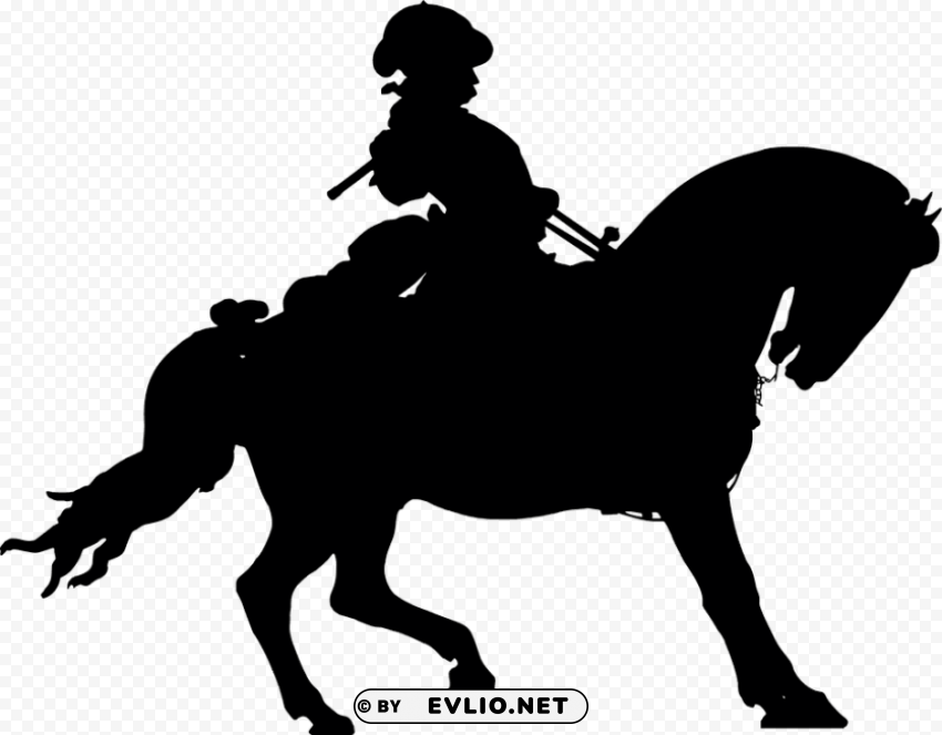 cowboy rider silhouette Transparent PNG Isolated Graphic with Clarity