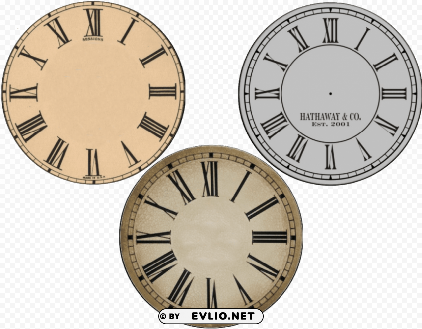 new years clock printable Isolated Item on Transparent PNG Format
