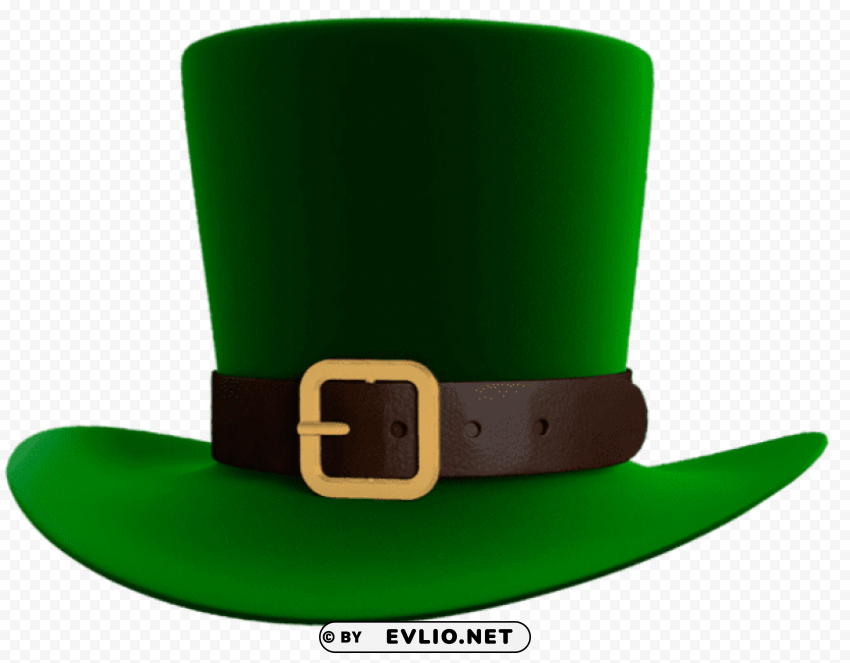 st patrick day green leprechaun hat HighQuality PNG Isolated on Transparent Background