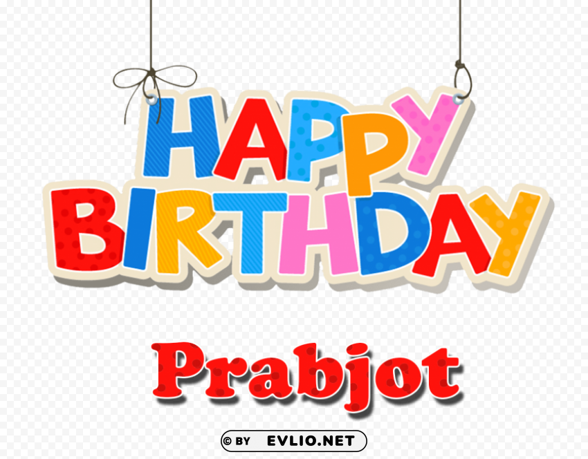prabjot happy birthday balloons name HighQuality Transparent PNG Isolated Object