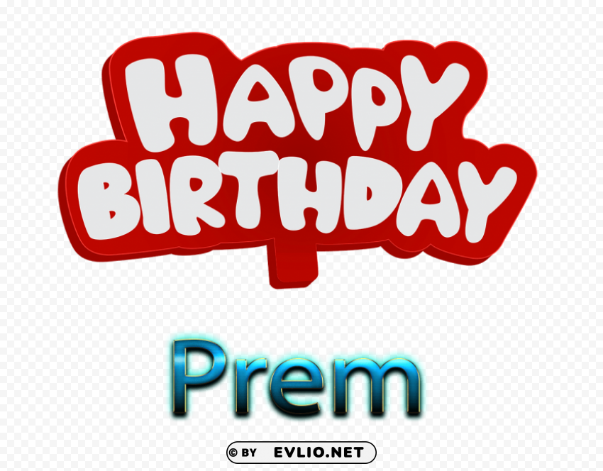 prem 3d letter name ClearCut Background PNG Isolated Subject