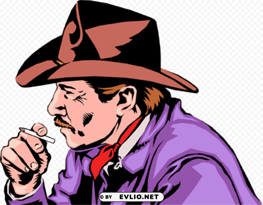 smoking cowboy PNG with no background required PNG transparent with Clear Background ID 2a0c2c0f